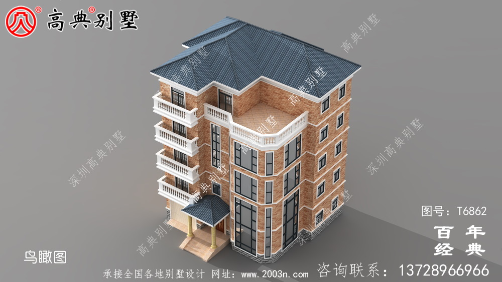 農村五層建筑設計,占地743平方米,歐式高端大氣