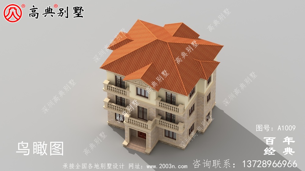 美麗實用的三層別墅設計圖紙,施工簡單造價低