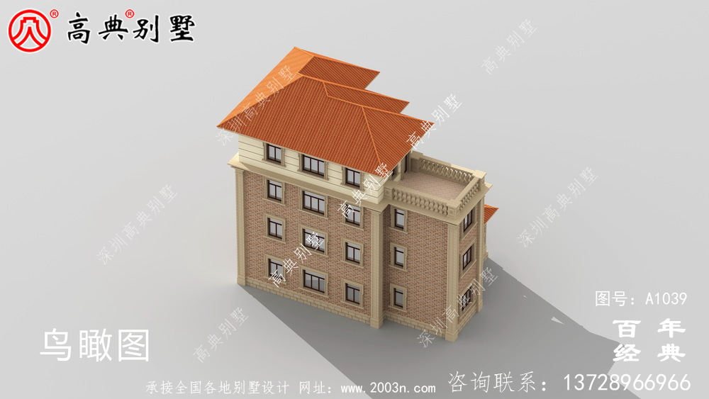 四層自營住宅設計圖紙設計照片，復式農村別墅，廚房獨立清潔衛生