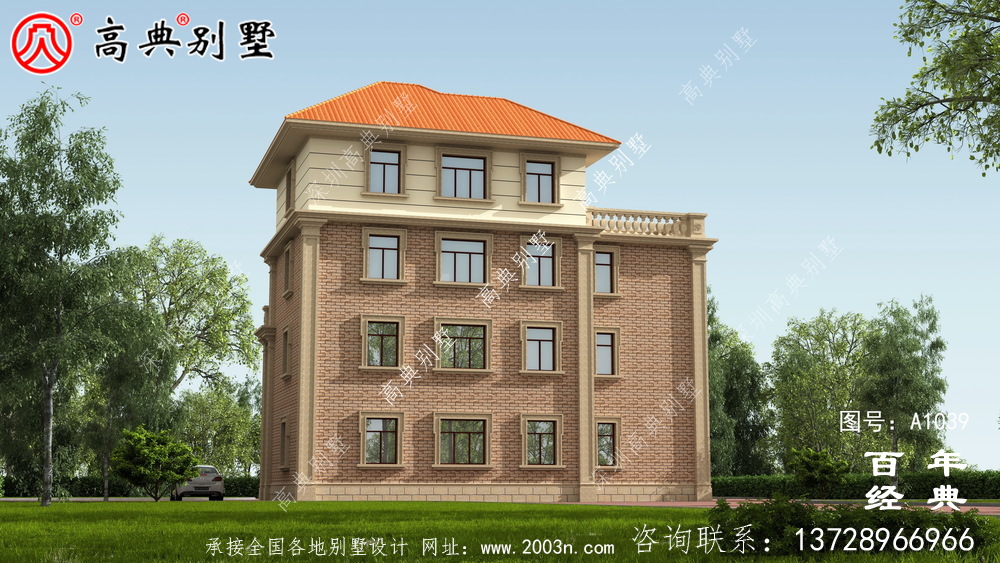 四層自營住宅設計圖紙設計照片，復式農村別墅，廚房獨立清潔衛生