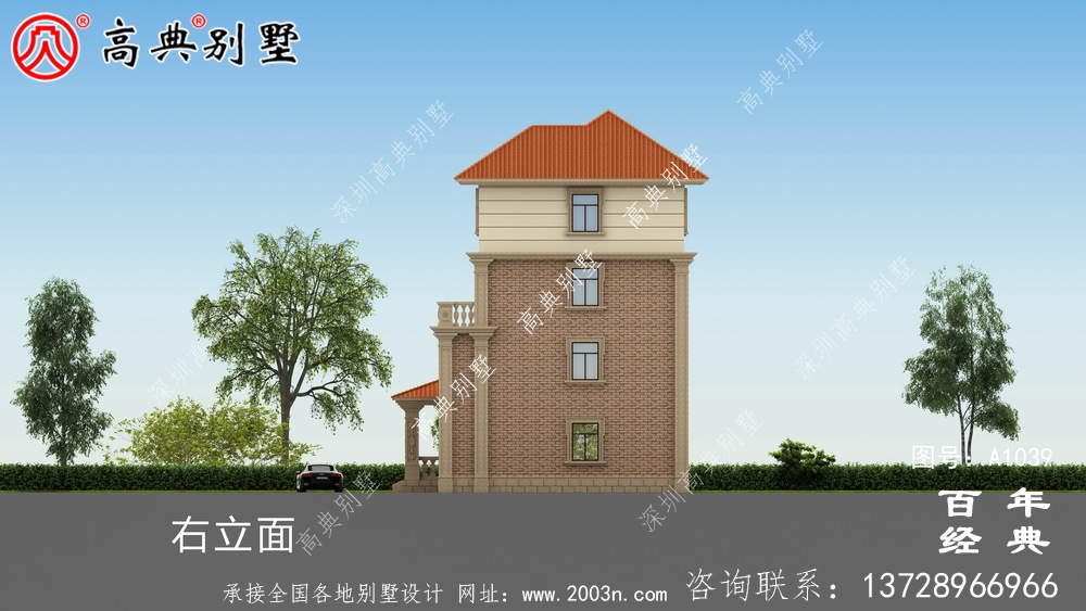 四層自營住宅設計圖紙設計照片，復式農村別墅，廚房獨立清潔衛生