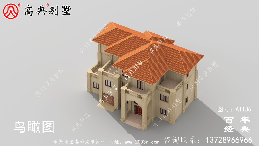 歐式三層別墅設(shè)計圖及效果圖,帶車庫設(shè)計房屋精選