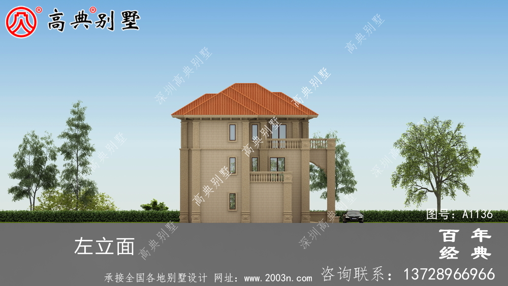 歐式三層別墅設(shè)計圖及效果圖,帶車庫設(shè)計房屋精選