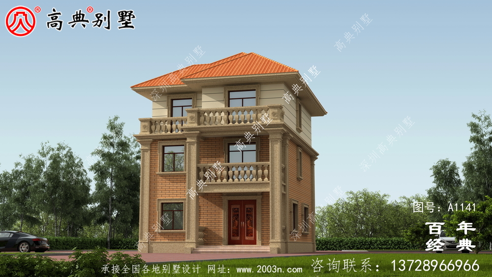 鄉(xiāng)村房屋歐式三層設計圖,簡單大氣造價低