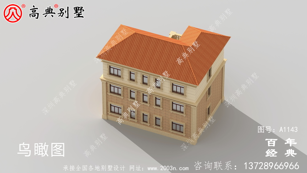 新農(nóng)村一棟帶陽(yáng)臺(tái)的實(shí)用三層住宅設(shè)計(jì)圖面積為155平方米。