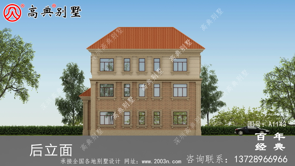 新農(nóng)村一棟帶陽(yáng)臺(tái)的實(shí)用三層住宅設(shè)計(jì)圖面積為155平方米。