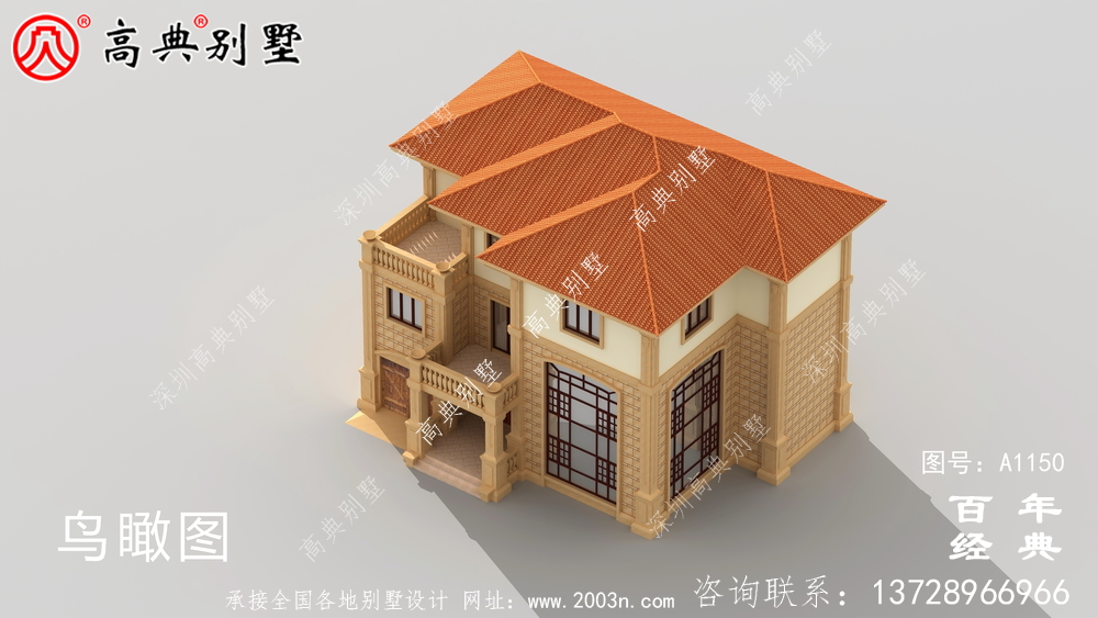 165平方米新農(nóng)村三層住宅設(shè)計(jì)圖紙，包括效果圖，帶車庫