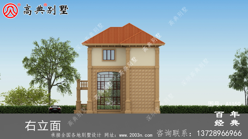165平方米新農(nóng)村三層住宅設(shè)計(jì)圖紙，包括效果圖，帶車庫