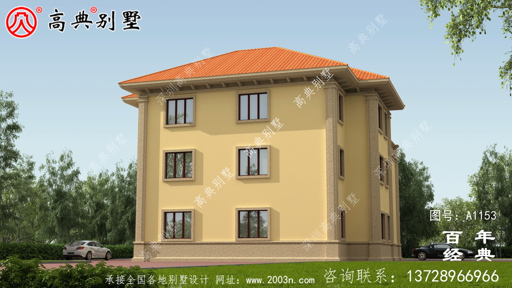 207平方米別墅設計圖紙(含效果圖),農村別墅方案選擇