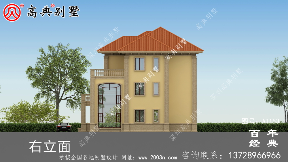 207平方米別墅設計圖紙(含效果圖),農村別墅方案選擇