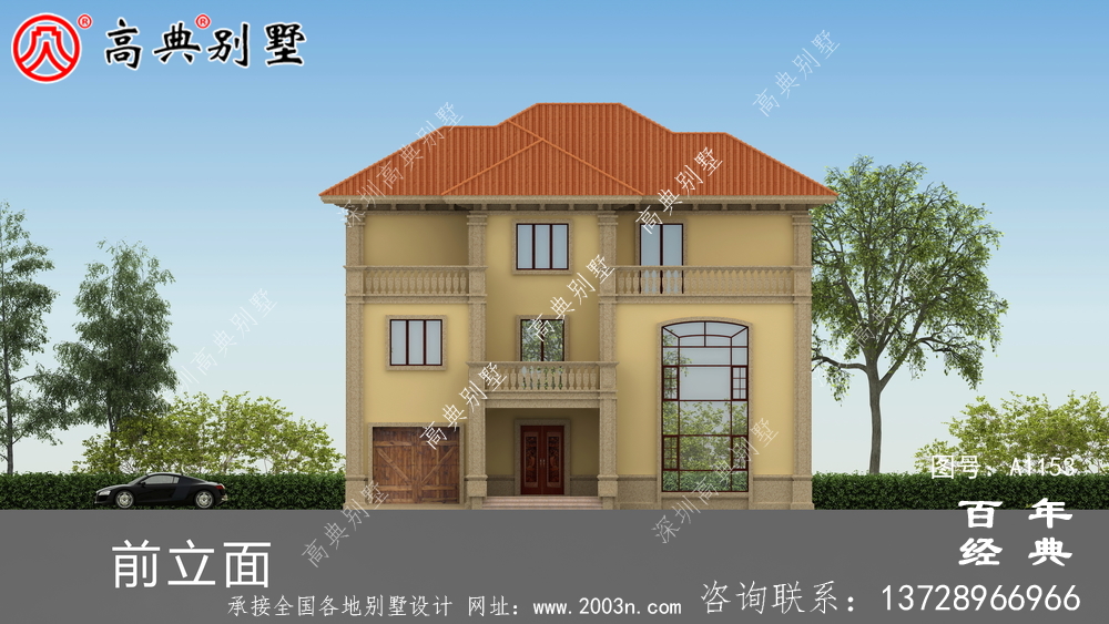 207平方米別墅設計圖紙(含效果圖),農村別墅方案選擇