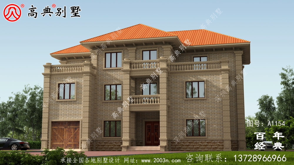 243平方米歐式三層別墅設計圖紙，效果圖一套cad施工圖