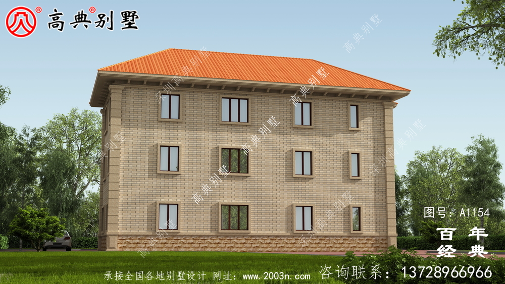 243平方米歐式三層別墅設計圖紙，效果圖一套cad施工圖