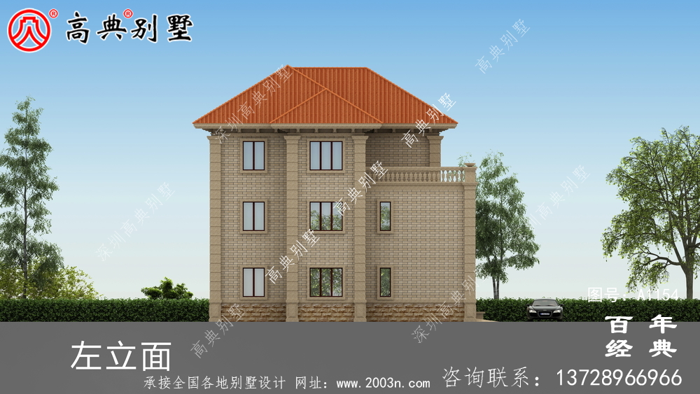 243平方米歐式三層別墅設計圖紙，效果圖一套cad施工圖