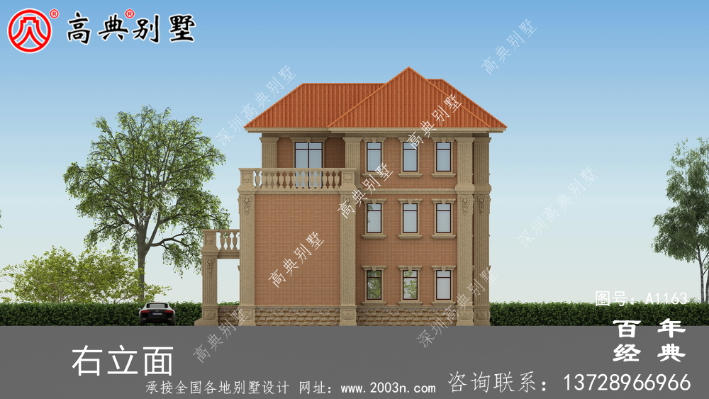 三樓歐式別墅設計圖，別墅設計方案(含效果圖)