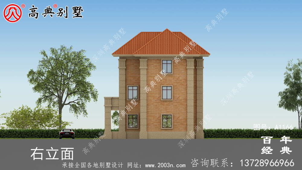 三層新農村住宅設計圖紙(包括效果圖)和別墅設計圖紙