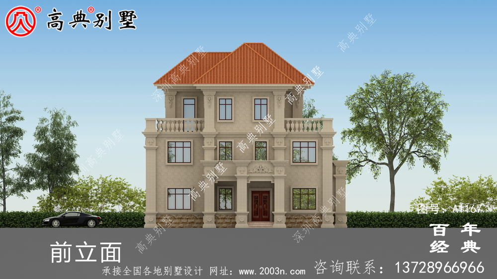 歐式三層別墅住宅設(shè)計(jì)圖紙及效果圖