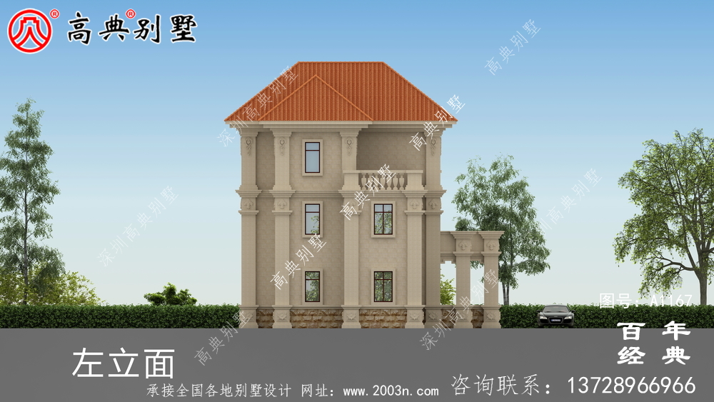 歐式三層別墅住宅設(shè)計(jì)圖紙及效果圖