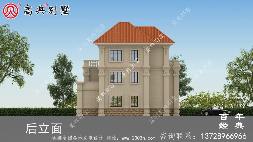 歐式三層別墅住宅設(shè)計(jì)圖紙及效果圖