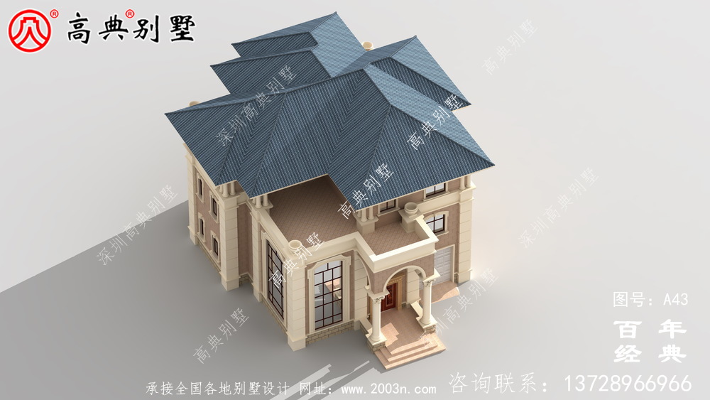 新農村建設三層帶陽臺小別墅設計圖紙 鄉村三層建造房屋設計圖