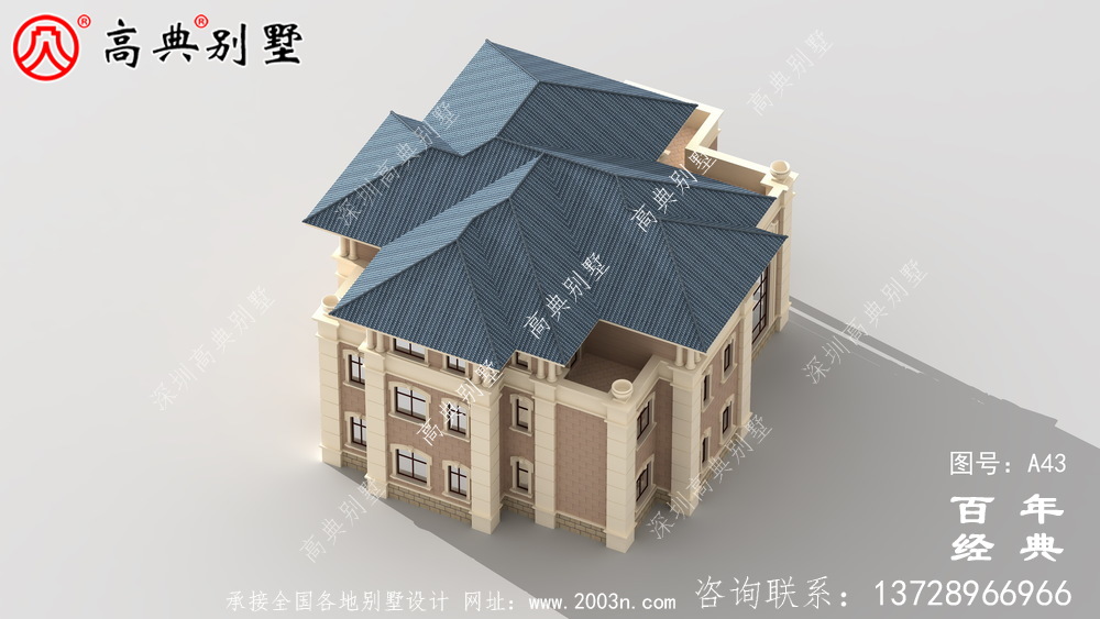 新農村建設三層帶陽臺小別墅設計圖紙 鄉村三層建造房屋設計圖
