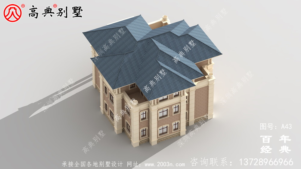 新農村建設三層帶陽臺小別墅設計圖紙 鄉村三層建造房屋設計圖