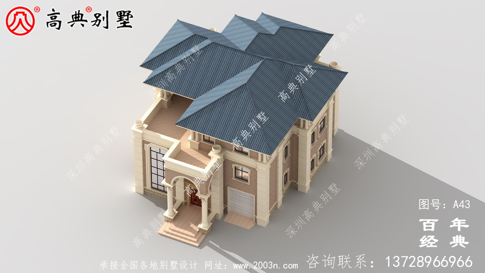 新農村建設三層帶陽臺小別墅設計圖紙 鄉村三層建造房屋設計圖