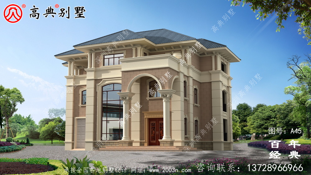農村歐式三層別墅設計圖 三層農村建筑師設計圖