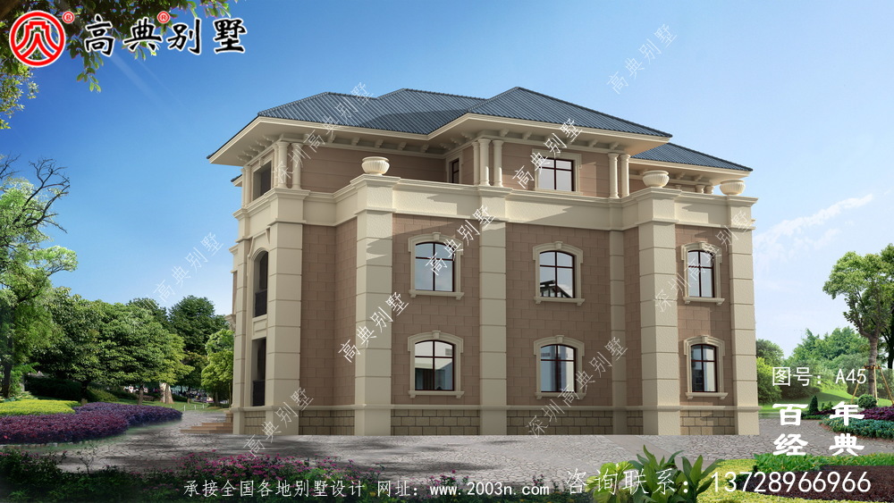 農村歐式三層別墅設計圖 三層農村建筑師設計圖
