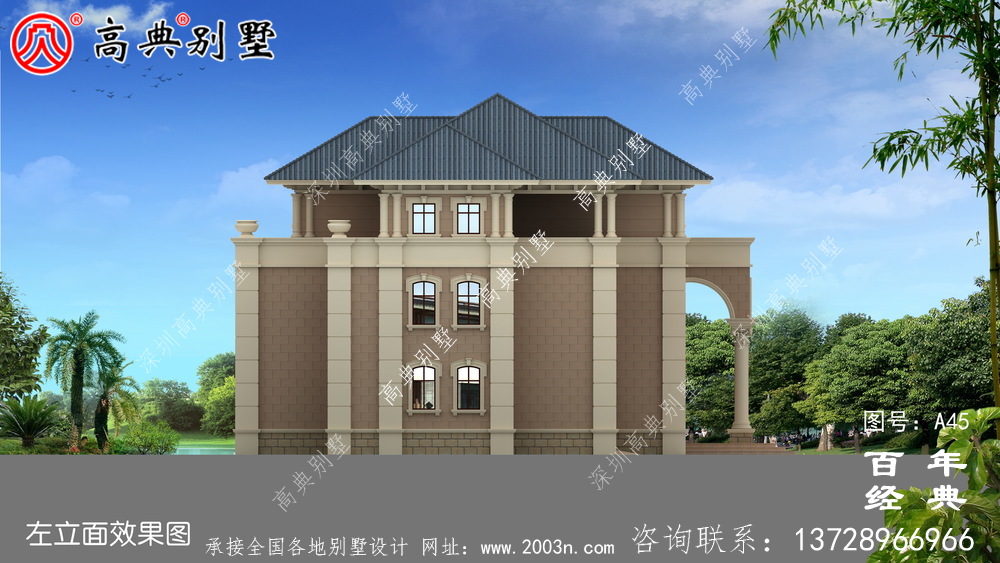 農村歐式三層別墅設計圖 三層農村建筑師設計圖