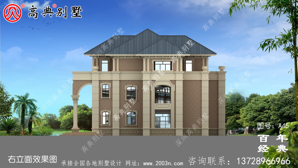 農村歐式三層別墅設計圖 三層農村建筑師設計圖