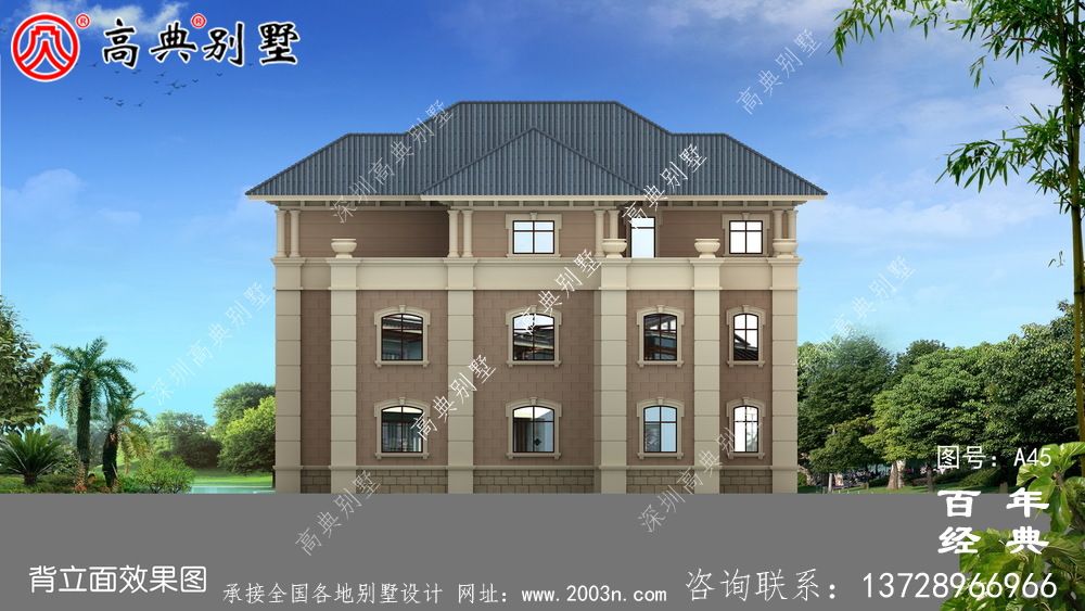 農村歐式三層別墅設計圖 三層農村建筑師設計圖