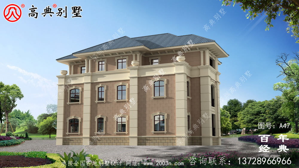 新農村三樓帶露臺的小別墅設計圖 農村三樓設計圖