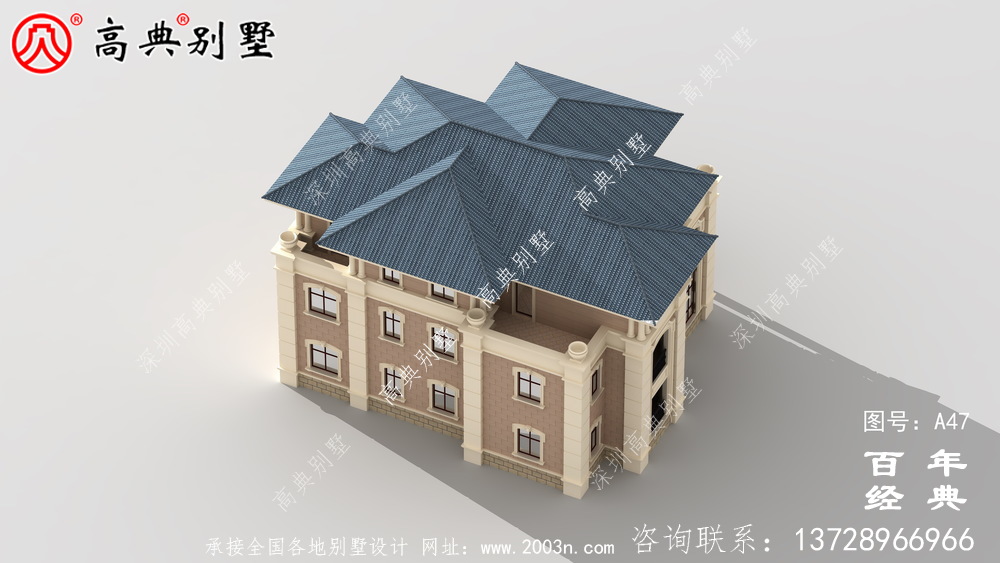 新農村三樓帶露臺的小別墅設計圖 農村三樓設計圖
