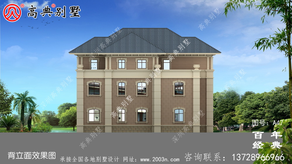新農村三樓帶露臺的小別墅設計圖 農村三樓設計圖