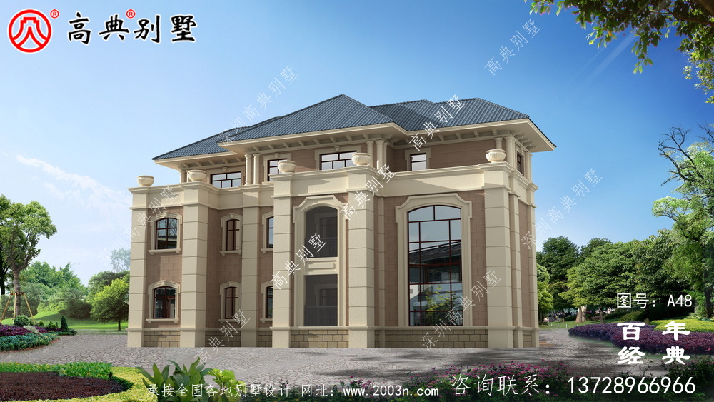三樓車庫歐式小別墅設(shè)計(jì)圖紙 農(nóng)村三樓別墅設(shè)計(jì)