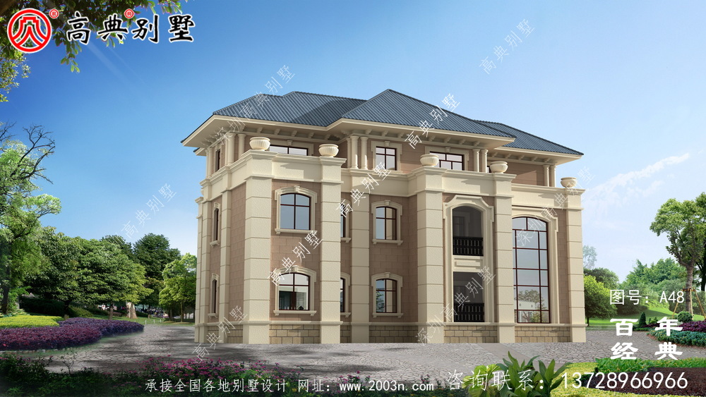 三樓車庫歐式小別墅設(shè)計(jì)圖紙 農(nóng)村三樓別墅設(shè)計(jì)