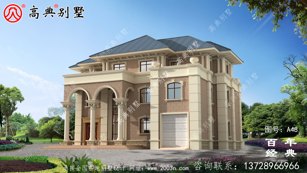 三樓車庫歐式小別墅設(shè)計(jì)圖紙 農(nóng)村三樓別墅設(shè)計(jì)