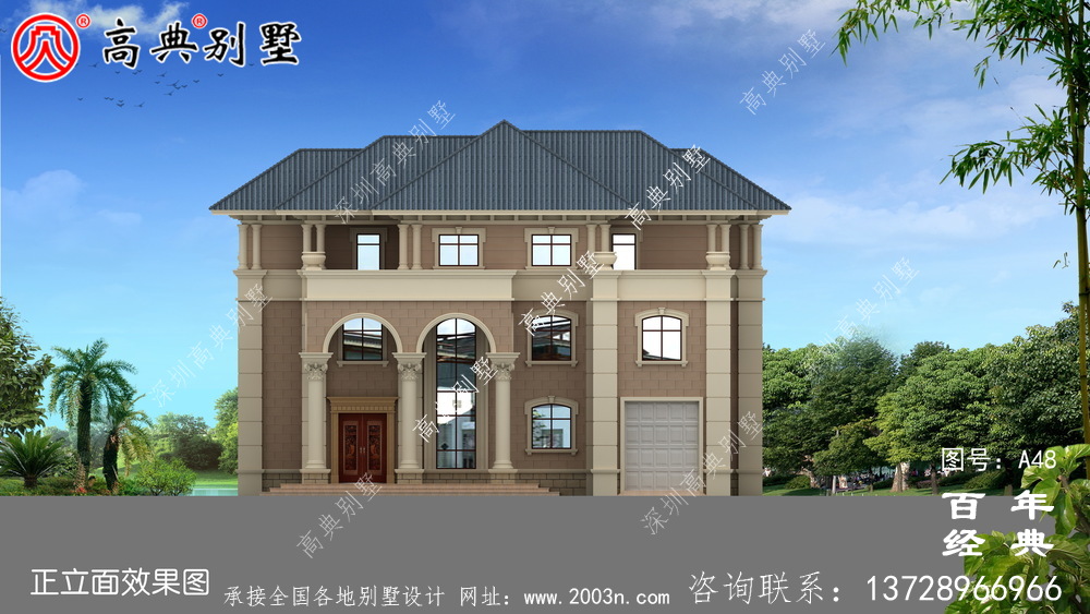 三樓車庫歐式小別墅設(shè)計(jì)圖紙 農(nóng)村三樓別墅設(shè)計(jì)