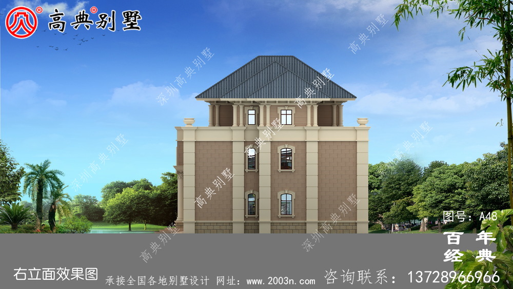 三樓車庫歐式小別墅設(shè)計(jì)圖紙 農(nóng)村三樓別墅設(shè)計(jì)