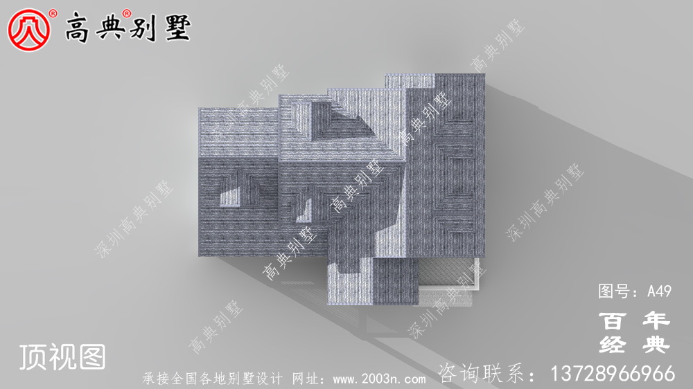 中式風格兩層帶車庫別墅設計圖紙及效果圖_農村兩層房屋設計圖紙