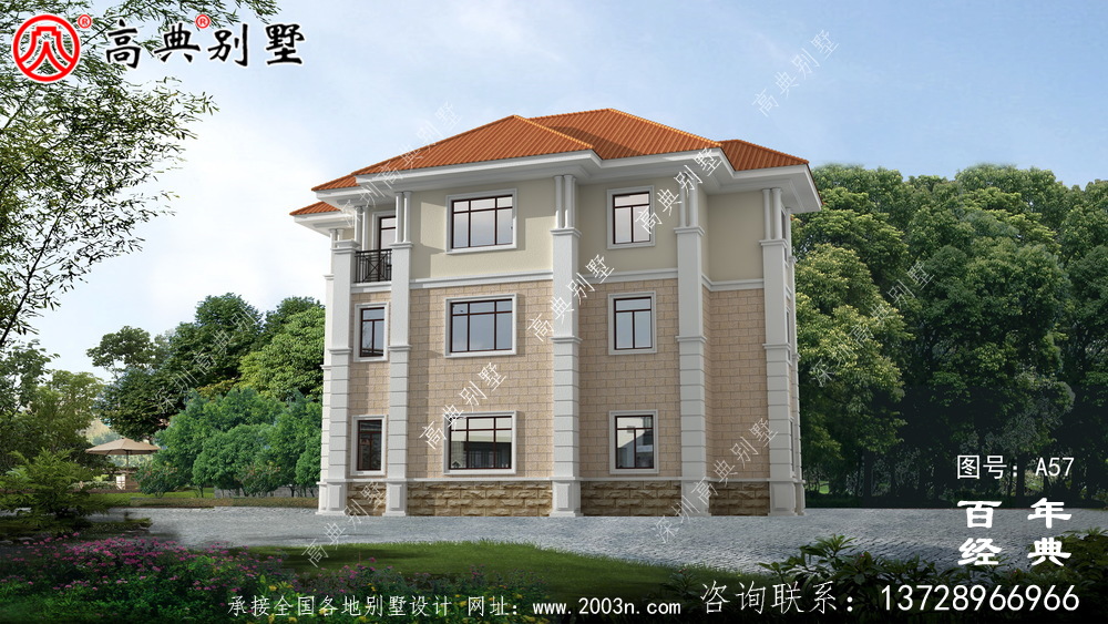 三層新農村小別墅設計圖施工圖_農村三層住宅設計