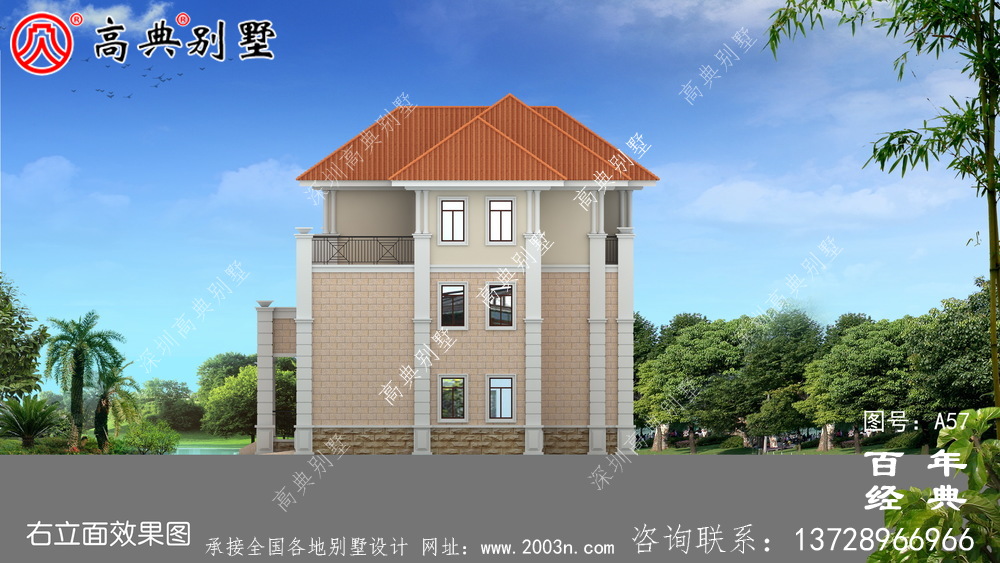 三層新農村小別墅設計圖施工圖_農村三層住宅設計