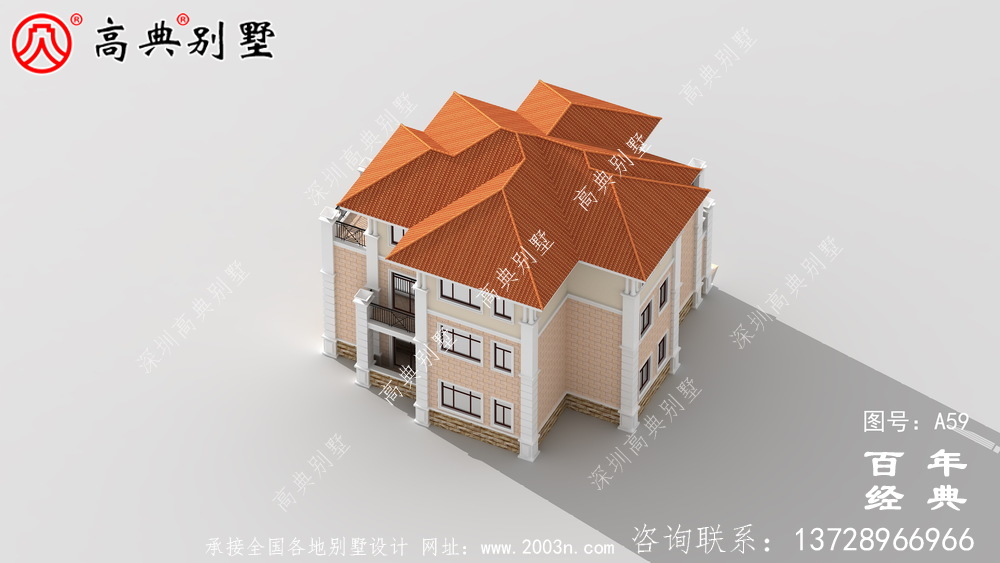 三樓車庫歐式別墅設(shè)計(jì)施工圖與效果圖 三樓別墅設(shè)計(jì)圖