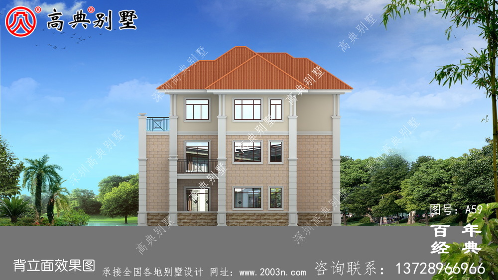 三樓車庫歐式別墅設(shè)計(jì)施工圖與效果圖 三樓別墅設(shè)計(jì)圖