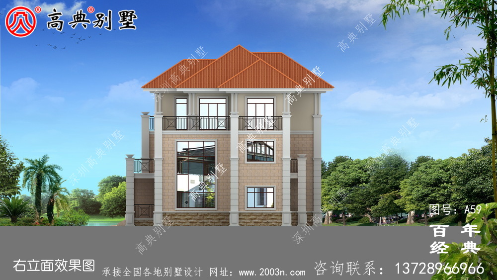 三樓車庫歐式別墅設(shè)計(jì)施工圖與效果圖 三樓別墅設(shè)計(jì)圖