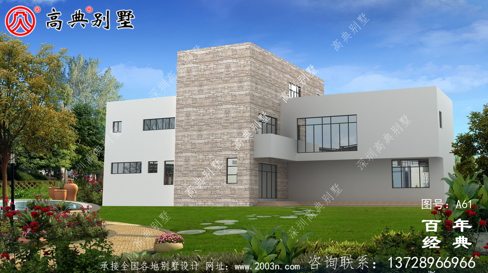 新農(nóng)村三層平屋頂別墅圖紙與效果圖_農(nóng)村三層住宅設(shè)計(jì)圖