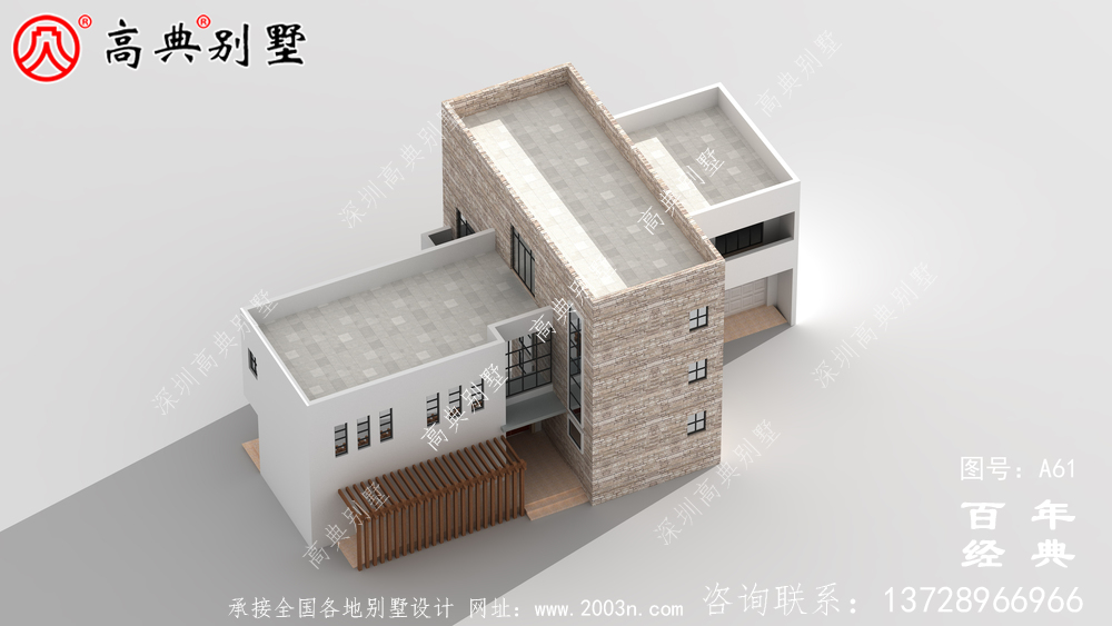 新農(nóng)村三層平屋頂別墅圖紙與效果圖_農(nóng)村三層住宅設(shè)計(jì)圖