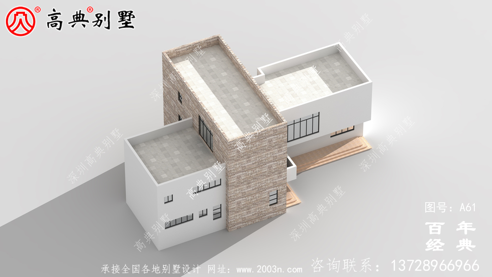 新農(nóng)村三層平屋頂別墅圖紙與效果圖_農(nóng)村三層住宅設(shè)計(jì)圖