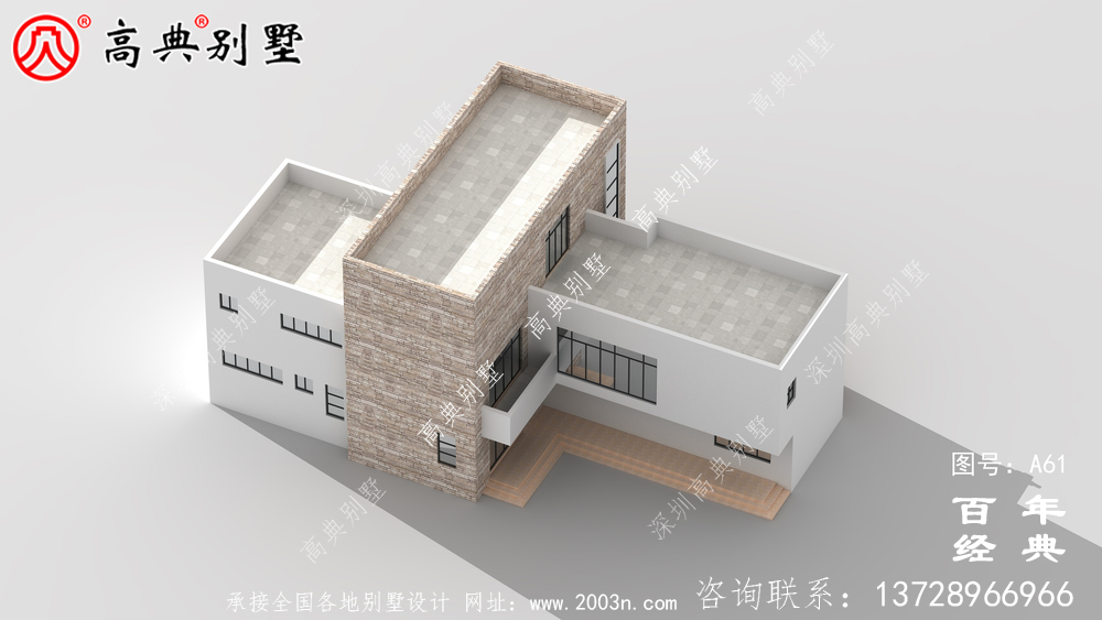 新農(nóng)村三層平屋頂別墅圖紙與效果圖_農(nóng)村三層住宅設(shè)計(jì)圖